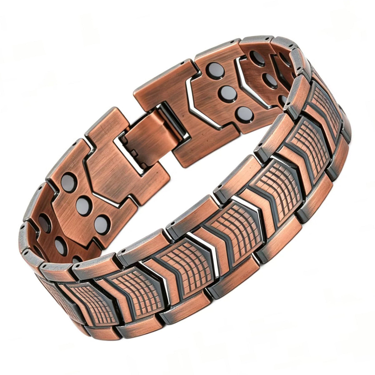Vintage Geometric Zinc Alloy Plated Magnetic Bracelet for Men