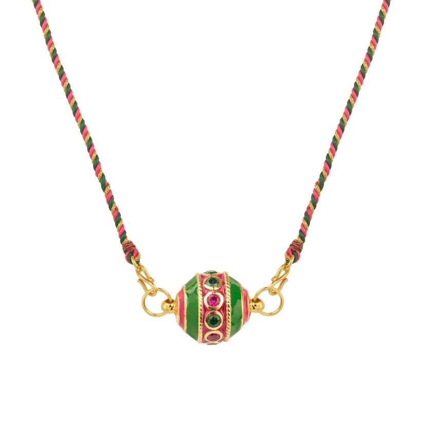 Minimalist Tarot Card Pendant Necklace for Women with Enamel Finish and Zircon Inlay on Gold-Plated Copper Chain