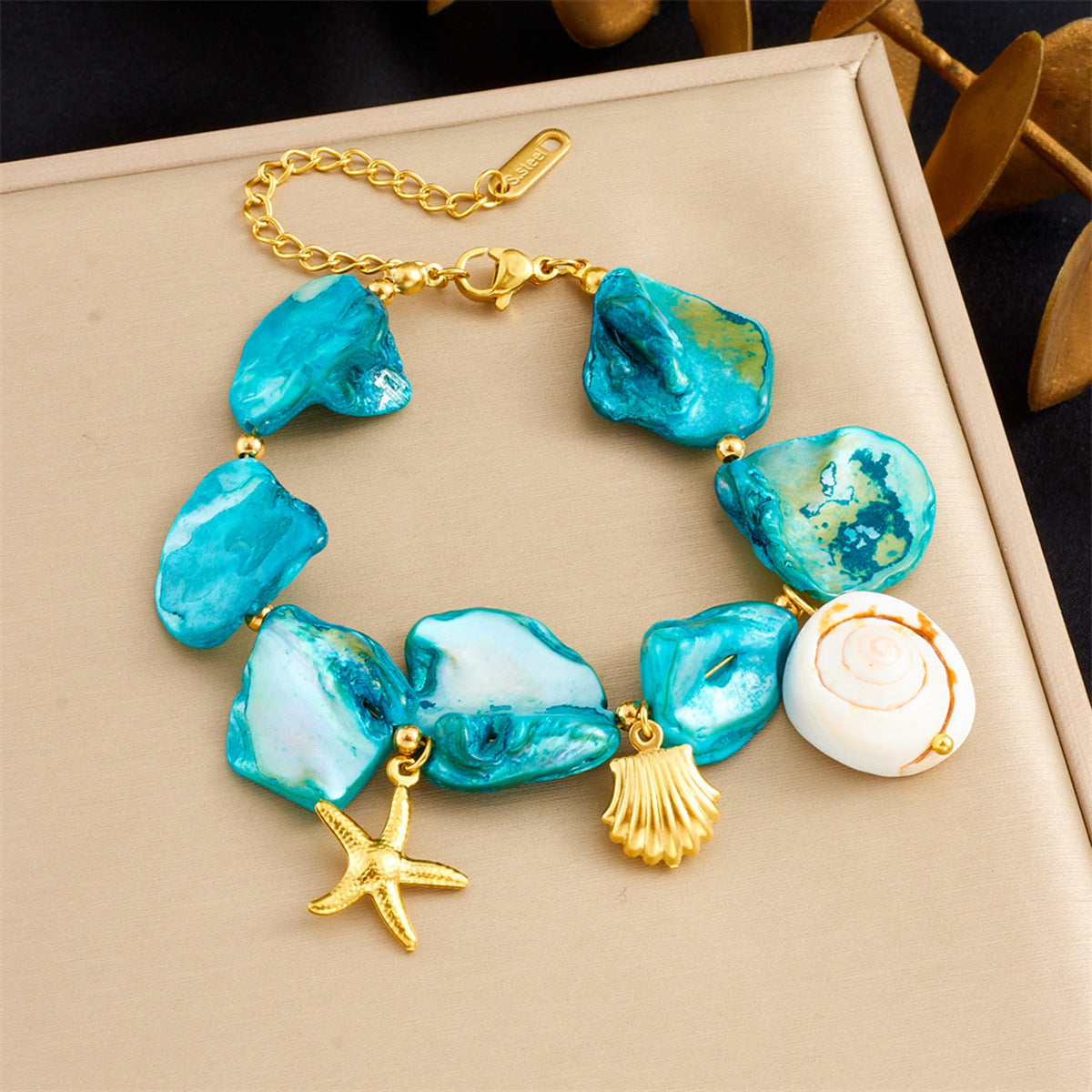 Seashell Pearl Stainless Steel Plated Jewelry Set for Women