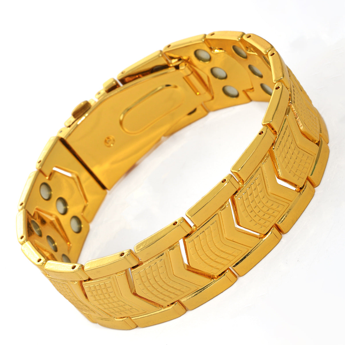 Vintage Geometric Zinc Alloy Plated Magnetic Bracelet for Men