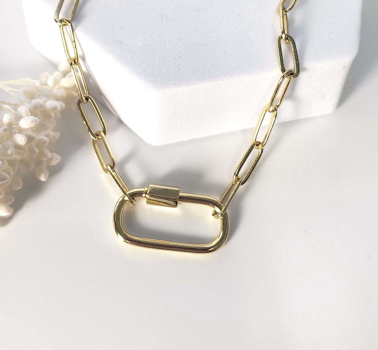 Natural Minimalist Geometric Pendant Necklace for Women Stainless Steel Chain with Titanium Steel Pendant and Polished Finish