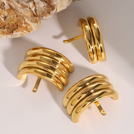 Minimalist Animal-Shaped Stainless Steel Hairpin with Plating Finish for Updo Styling