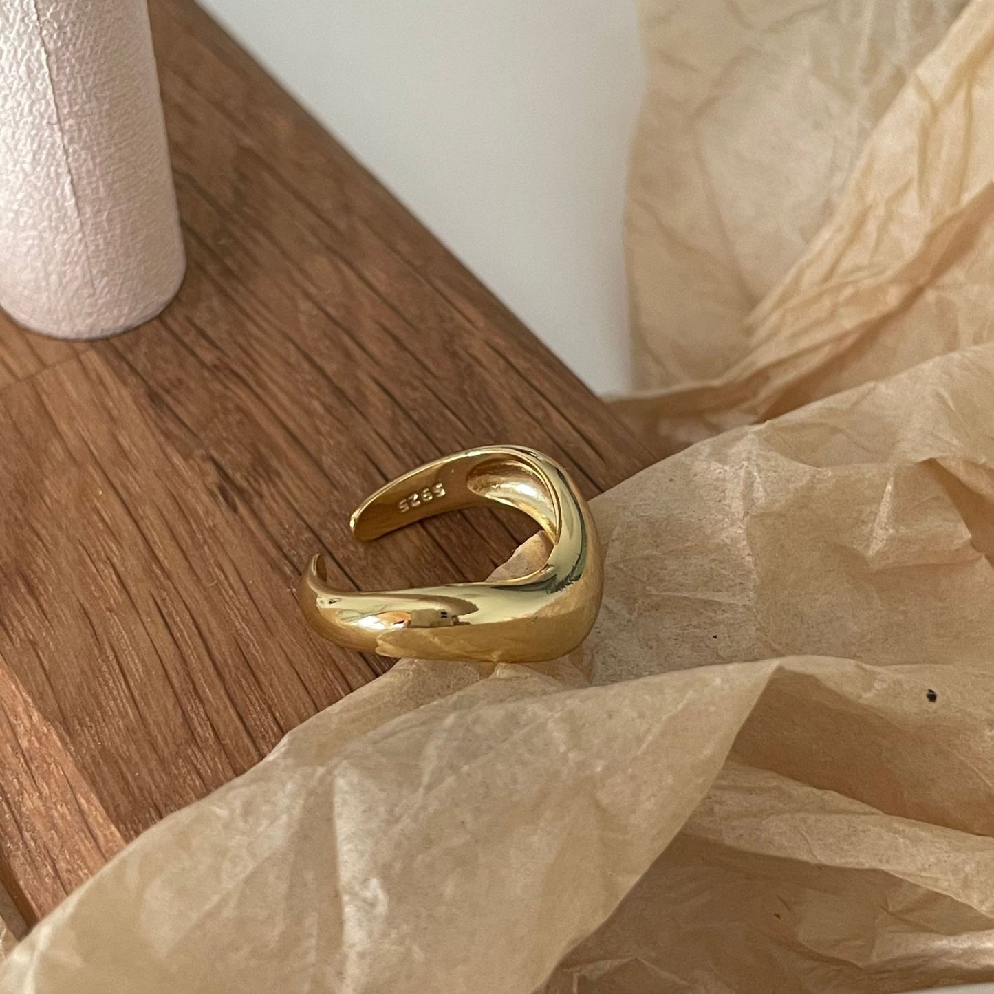 Minimalist Sweet 925 Sterling Silver Geometric Ring for Women