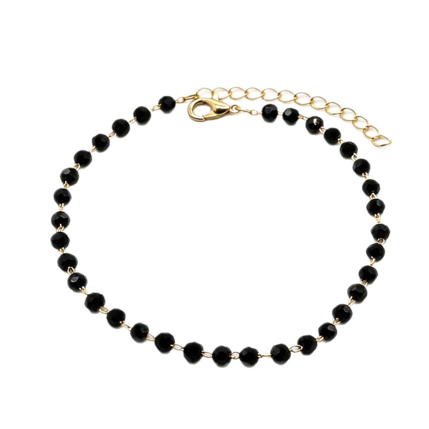Set de pulsera y collar chapados en acero inoxidable con cuentas, redondo, geométrico, minimalista y bohemio para mujer