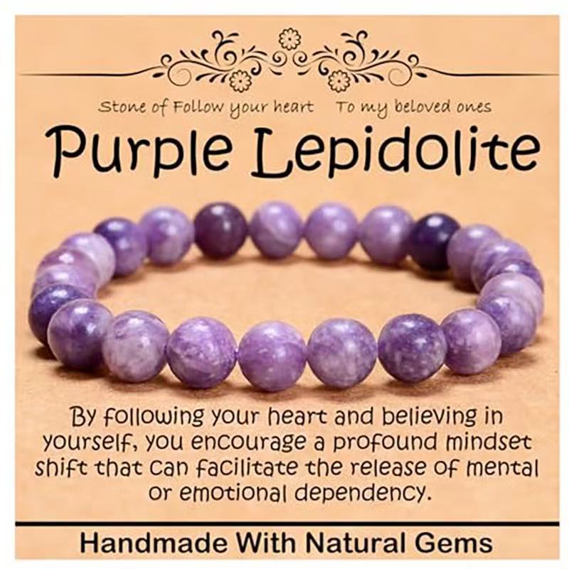 Minimalist Natural Stone Beaded Bracelet Unisex Geometric Round Handmade Jewelry Gift