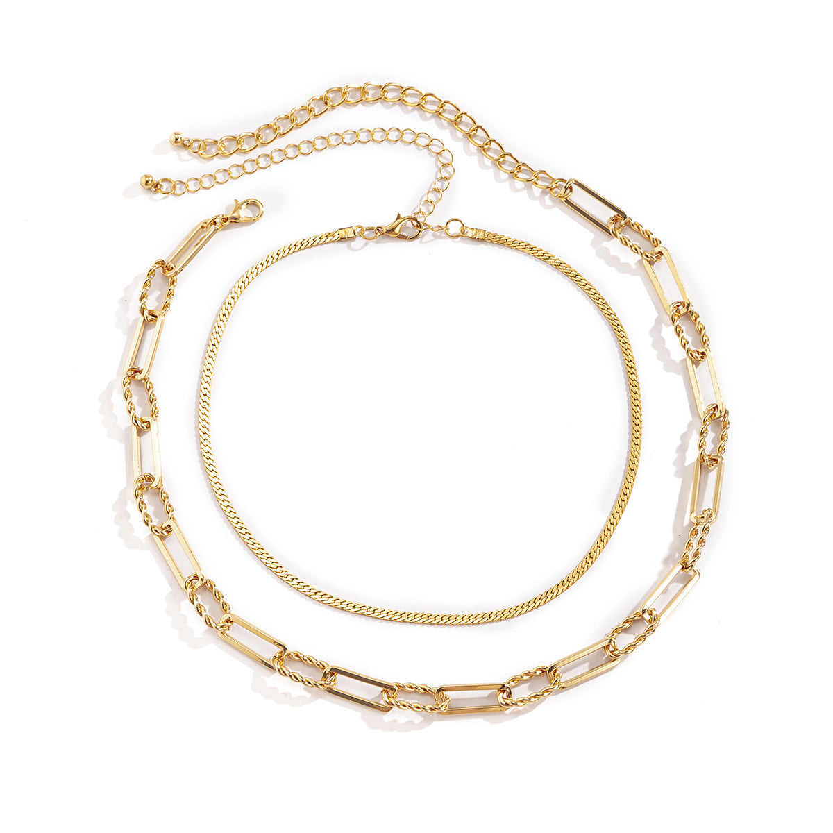 Collar Minimalista de Serpiente Hip Hop con Cruz Geométrica para Mujer