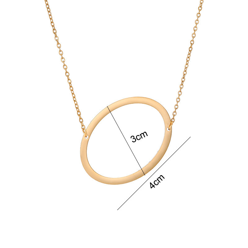 Collar Minimalista con Dije de Letra Chapado en Acero de Titanio para Mujer con Cadena de Eslabones Ajustable