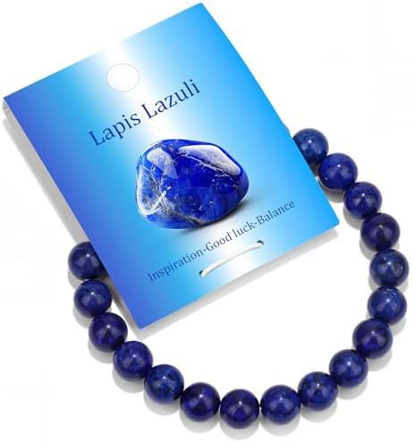 Natural Crystal Round Beaded Stretch Bracelet Unisex Gemstone Jewelry