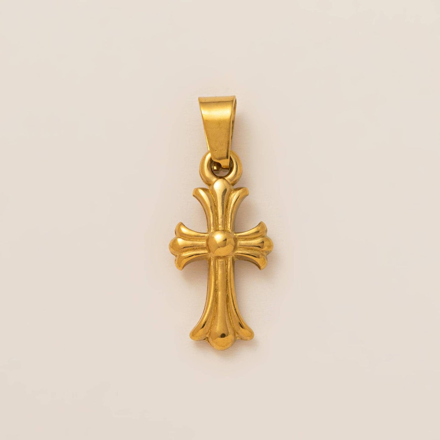 Vintage 18K Gold Plated Stainless Steel Boot Horseshoe Charm Bar