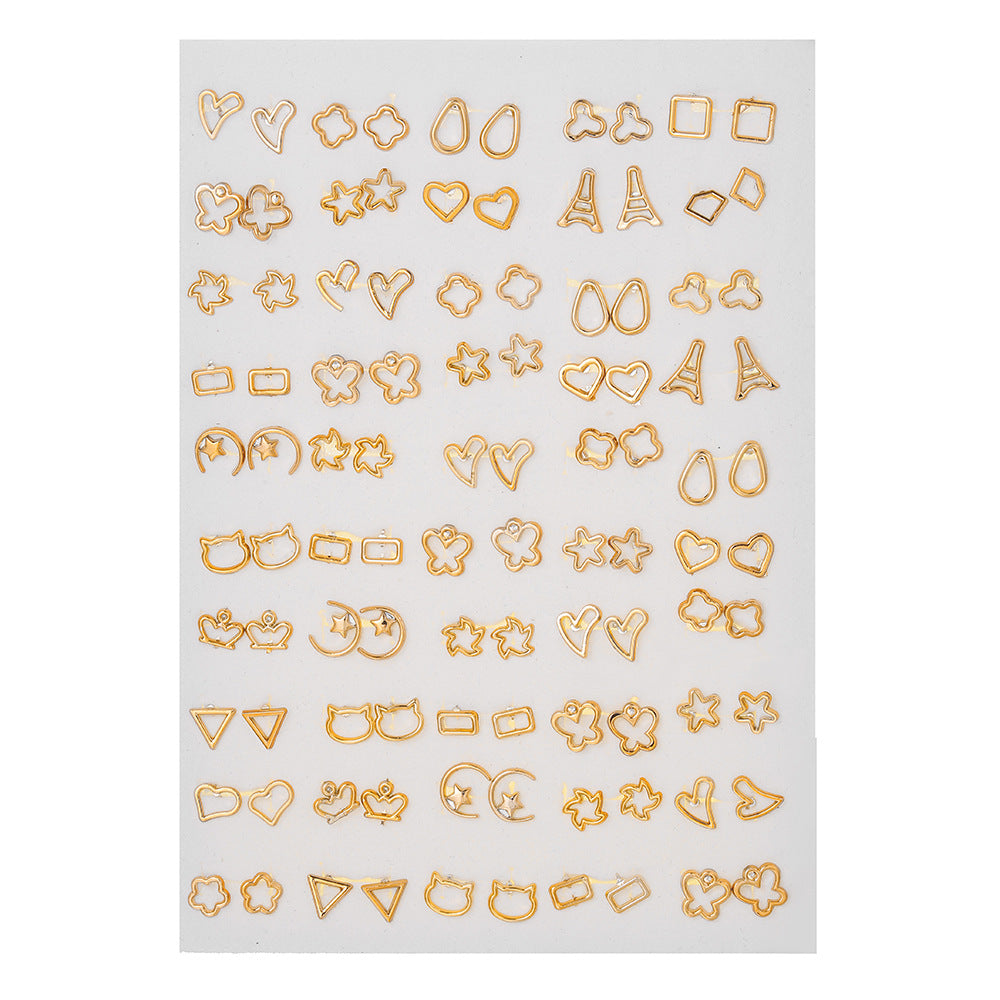Creative Resin Animal Star Floral Stud Earrings Set for Women