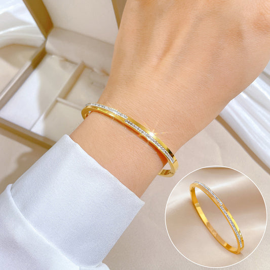 Pulsera de acero de titanio de estilo étnico nacional retro minimalista vintage