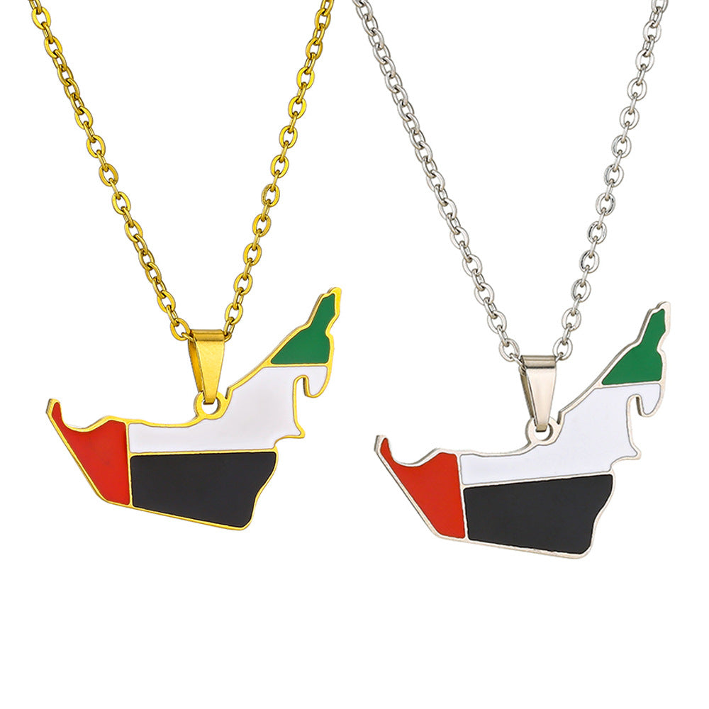 Collana con ciondolo geometrico minimalista in acciaio al titanio con catena a O in acciaio inossidabile galvanizzato per uomo e donna