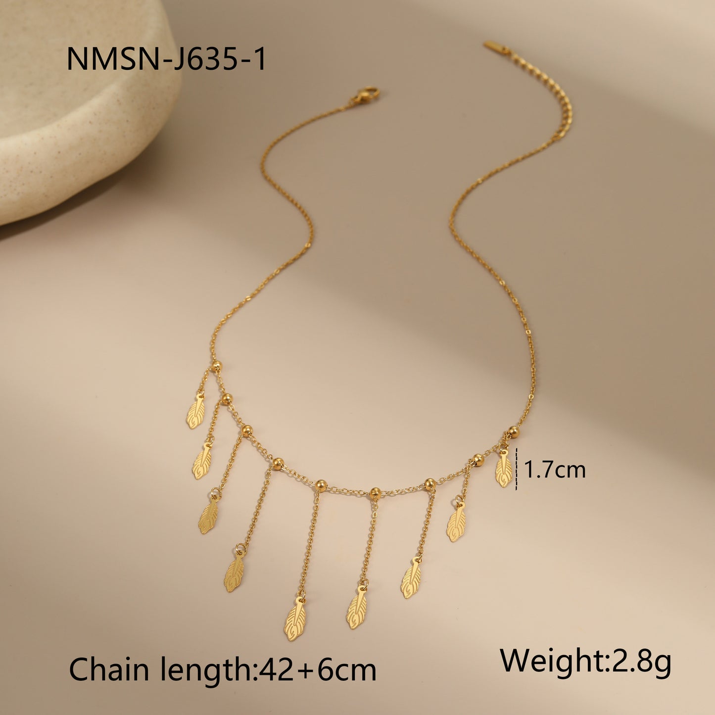 Collana minimalista geometrica in acciaio inossidabile con ciondolo a nappa, placcata oro 18 carati, catena leggera di lusso per donne