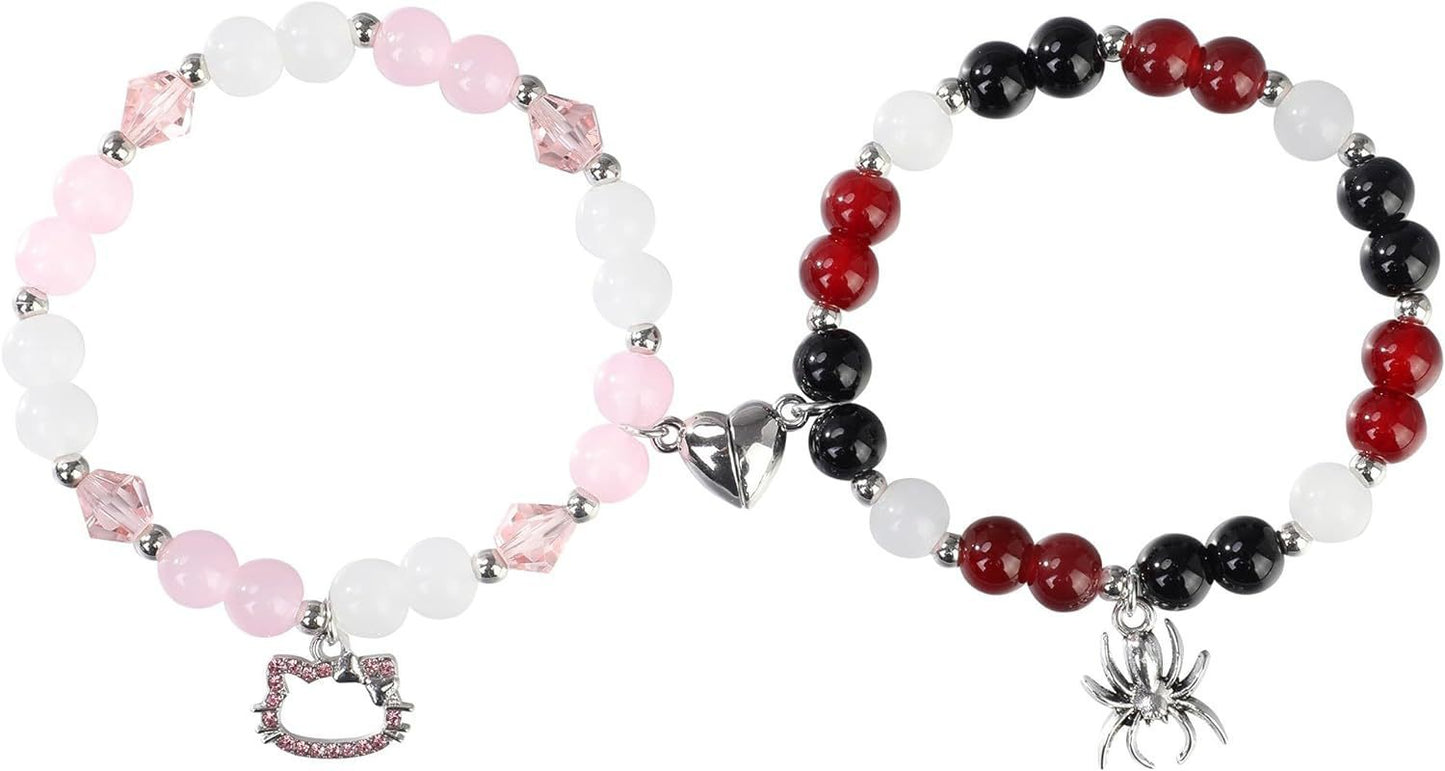Sweet Heart Animal Shape Alloy Rhinestone Charm Bracelet for Couples