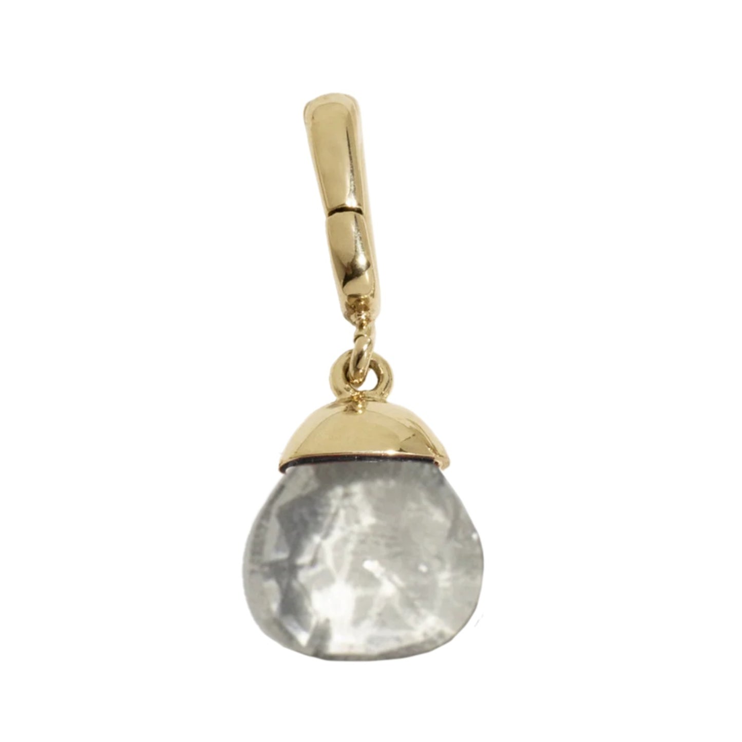 Colorful Birthstone Cubic Zirconia Teardrop Plated Stainless Steel Necklace