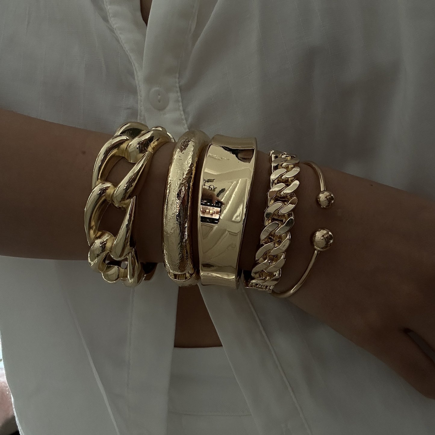 Fashion Plated Alloy Geometric Bracelet