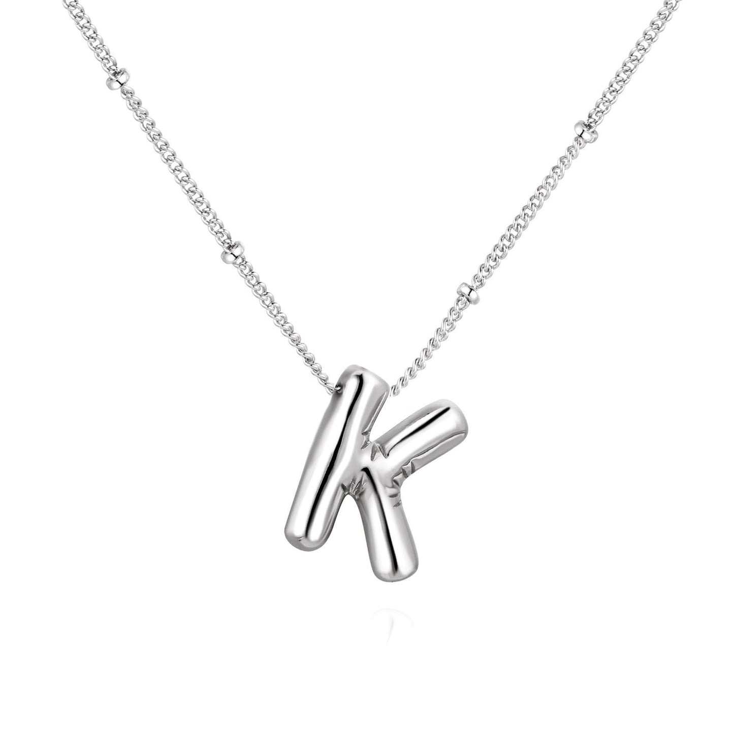 Gold Plated Brass Letter Pendant Necklace for Women