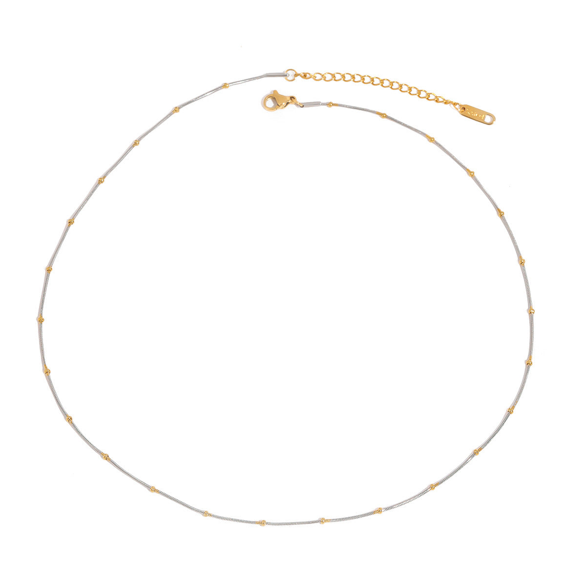 Minimalist 18K Gold Plated Geometric Titanium Steel Pendant Necklace for Women
