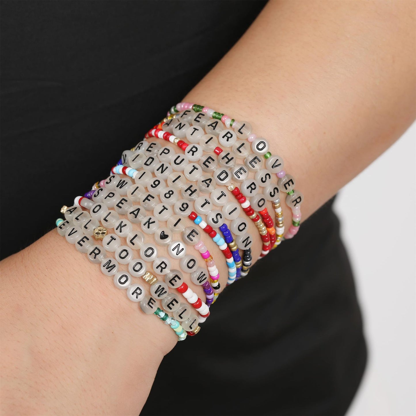 Luminous Letter Beaded Bracelet for Women Friendship Jewelry Gift