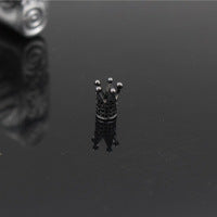Plated Alloy Rhinestone Charm Bar