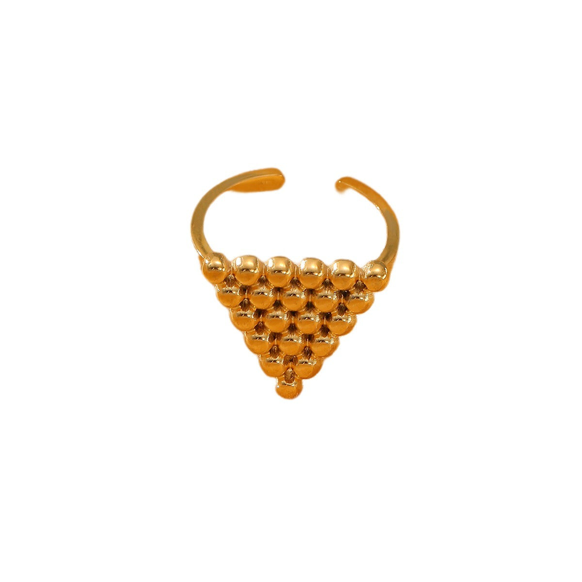 Anello da donna minimalista a forma di cuore in acciaio al titanio con finitura placcata, leggero e dal design lussuoso