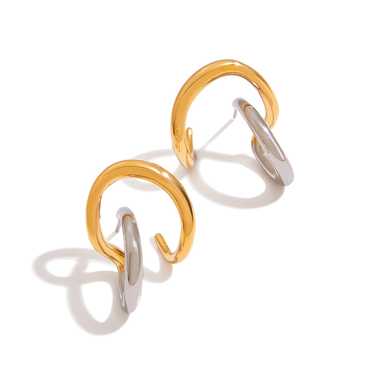 Geometric Plated Stainless Steel Earrings for Women