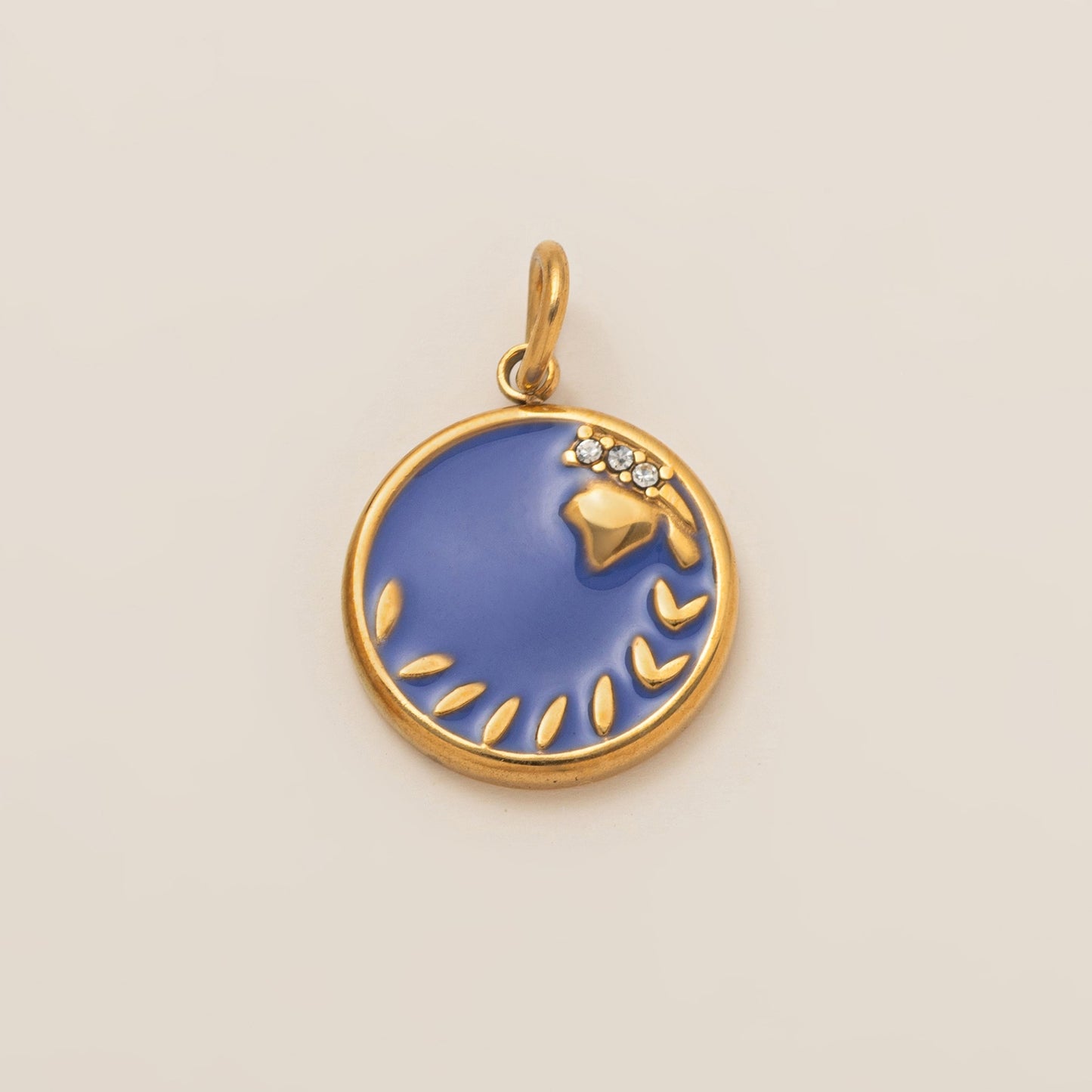 Vintage 18K Gold Plated Stainless Steel PVD Zodiac DIY Charm Bar