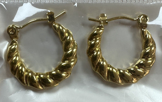 Orecchini da donna placcati in acciaio inossidabile a cuore geometrico elegante