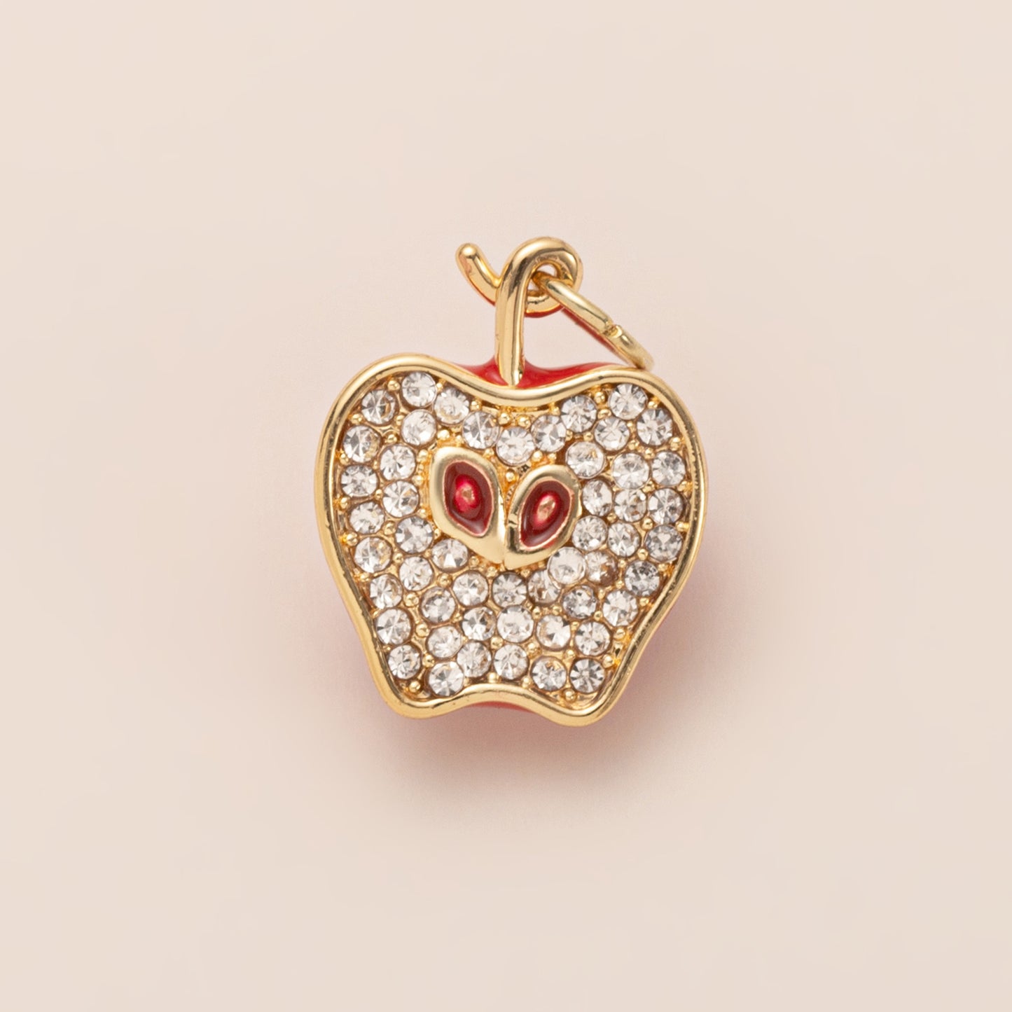 Fashion 14K Gold Plated Brass Fruit Insect Charm Bar for Cable Chain Necklace Unisex DIY Jewelry