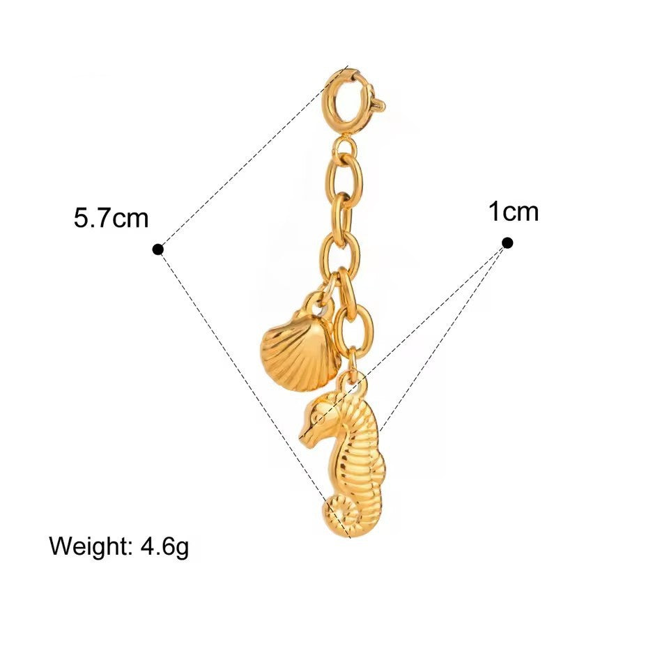 18K Gold Plated Stainless Steel Titanium Steel Bikini Charm Bar Connector