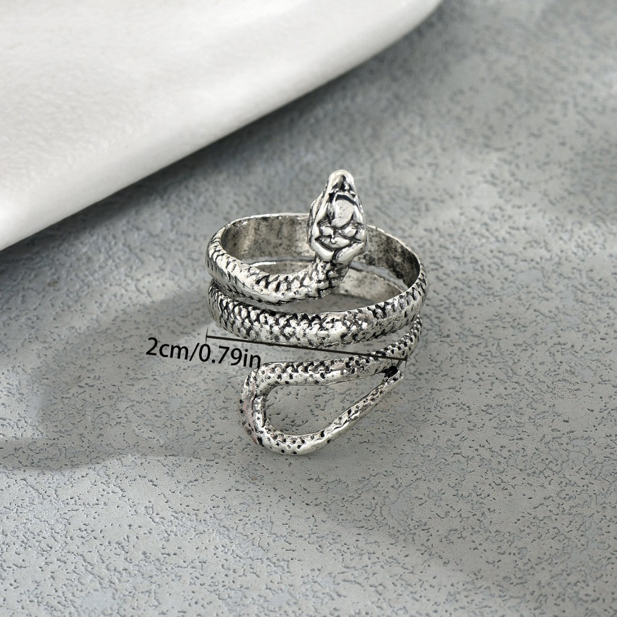 Anillo de diseño de serpiente geométrica minimalista en aleación de zinc con acabado galvanizado para mujeres y hombres, anillo de moda unisex