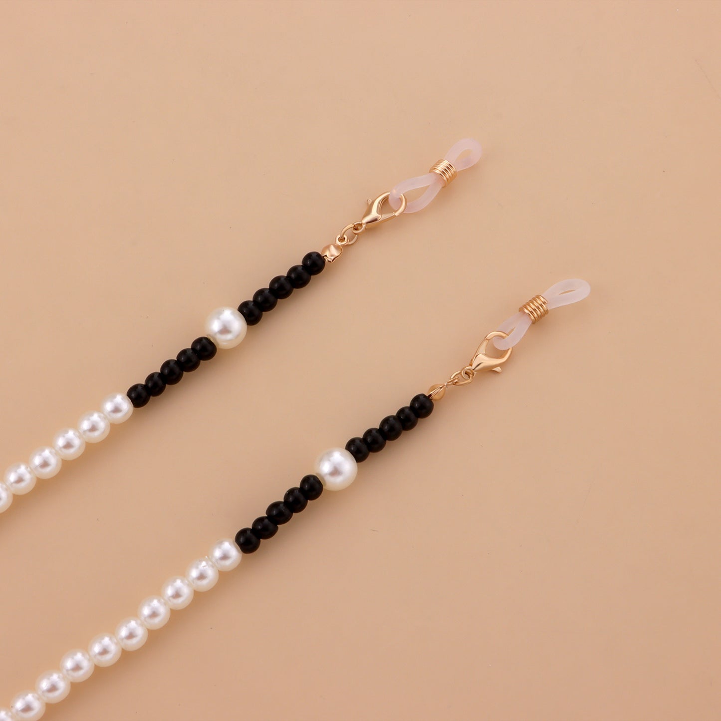 Minimalist White Pearl Alloy Eyewear Chain for Women