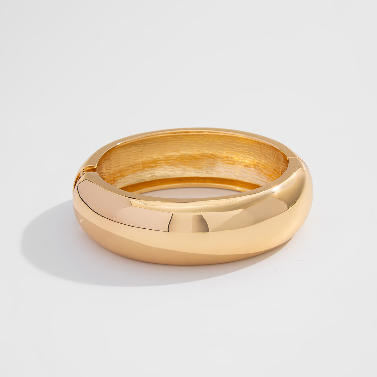 Minimalist Irregular Geometric Plated Alloy Wide Cuff Bracelet Ring Set