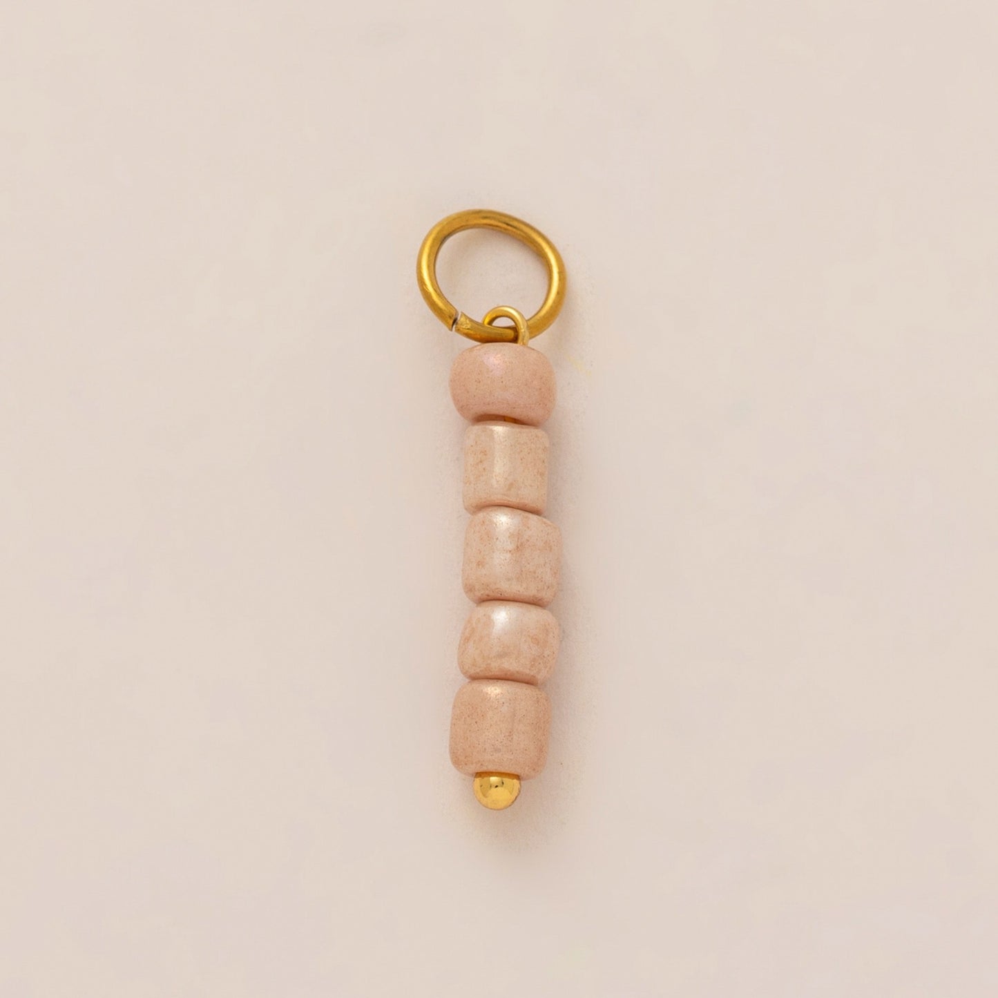 Vintage Gold Plated Stainless Steel Geometric Gemstone Shoe Charm Pendant with PVD Finish