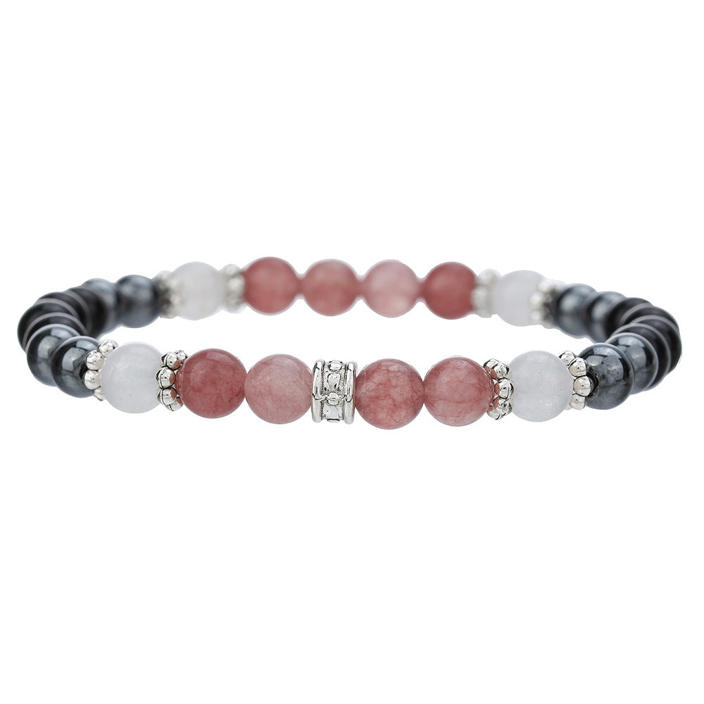 Punk Casual Round Gemstone Bracelet Unisex