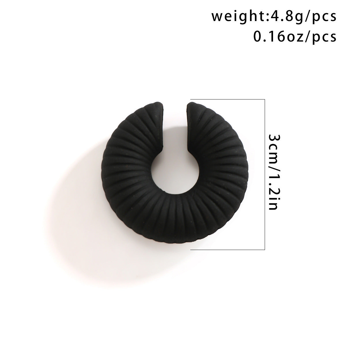Sweet Striped Round Alloy Plated Ear Cuff for Women