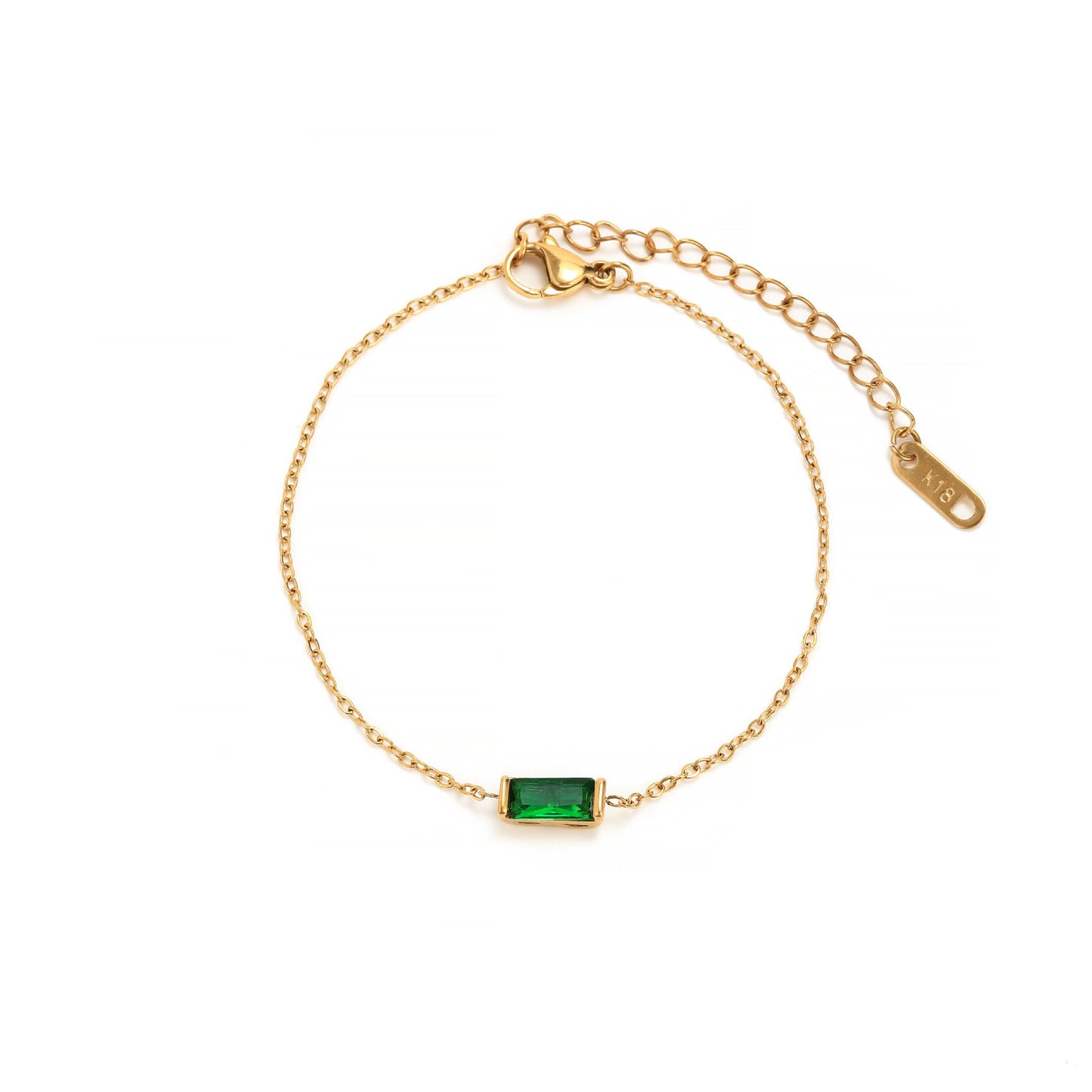 Collana Geometrica Placcata in Acciaio al Titanio con Zirconia Cubica Pietra Portafortuna Unisex