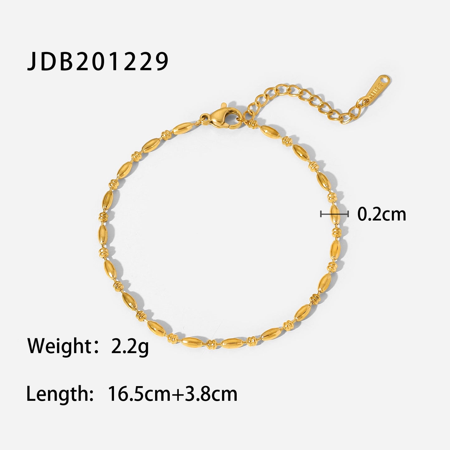 Geometric Wave Plated Stainless Steel Bracelet for Women