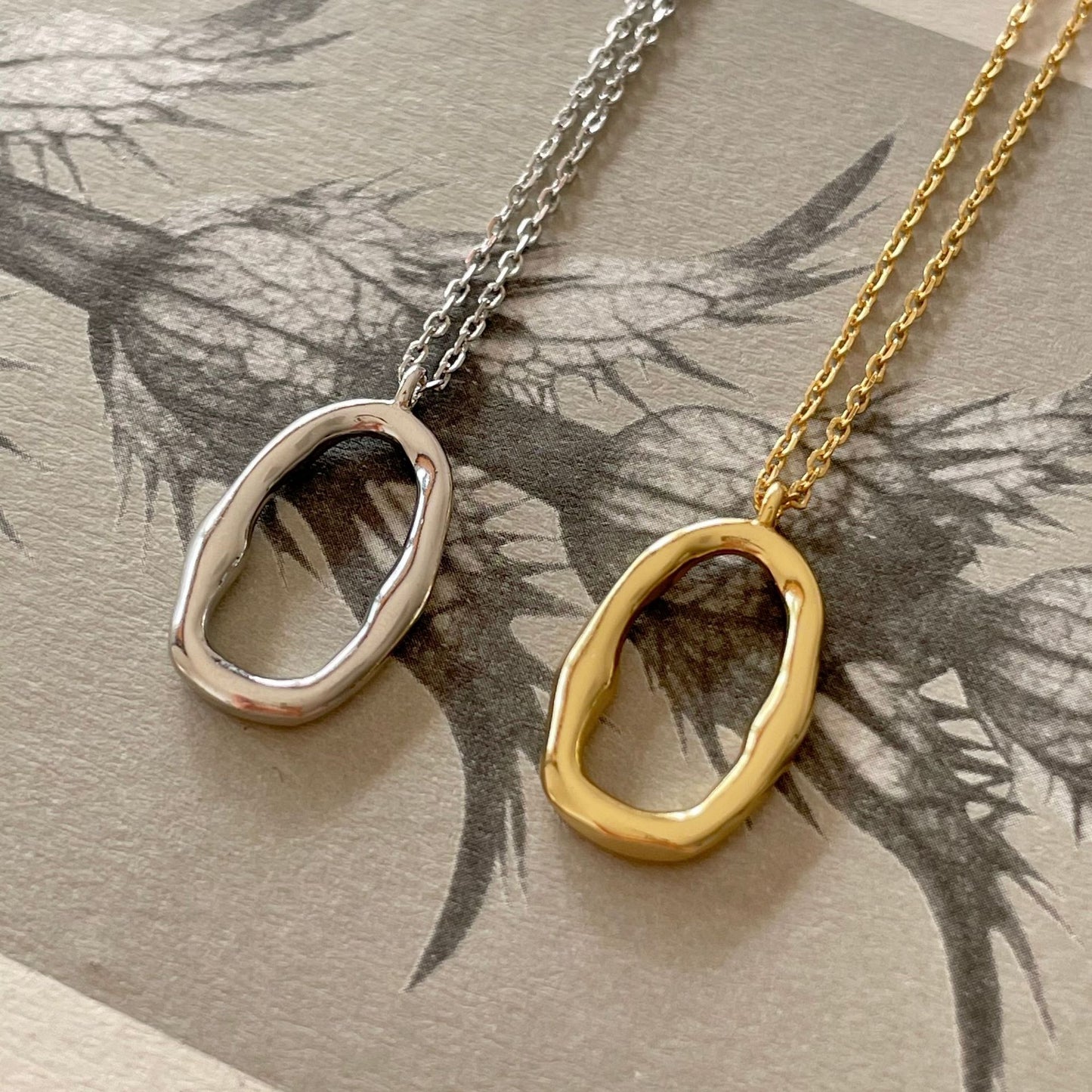 925 Sterling Silver Irregular Geometric Necklace for Women Minimalist Fashion Commuter Jewelry