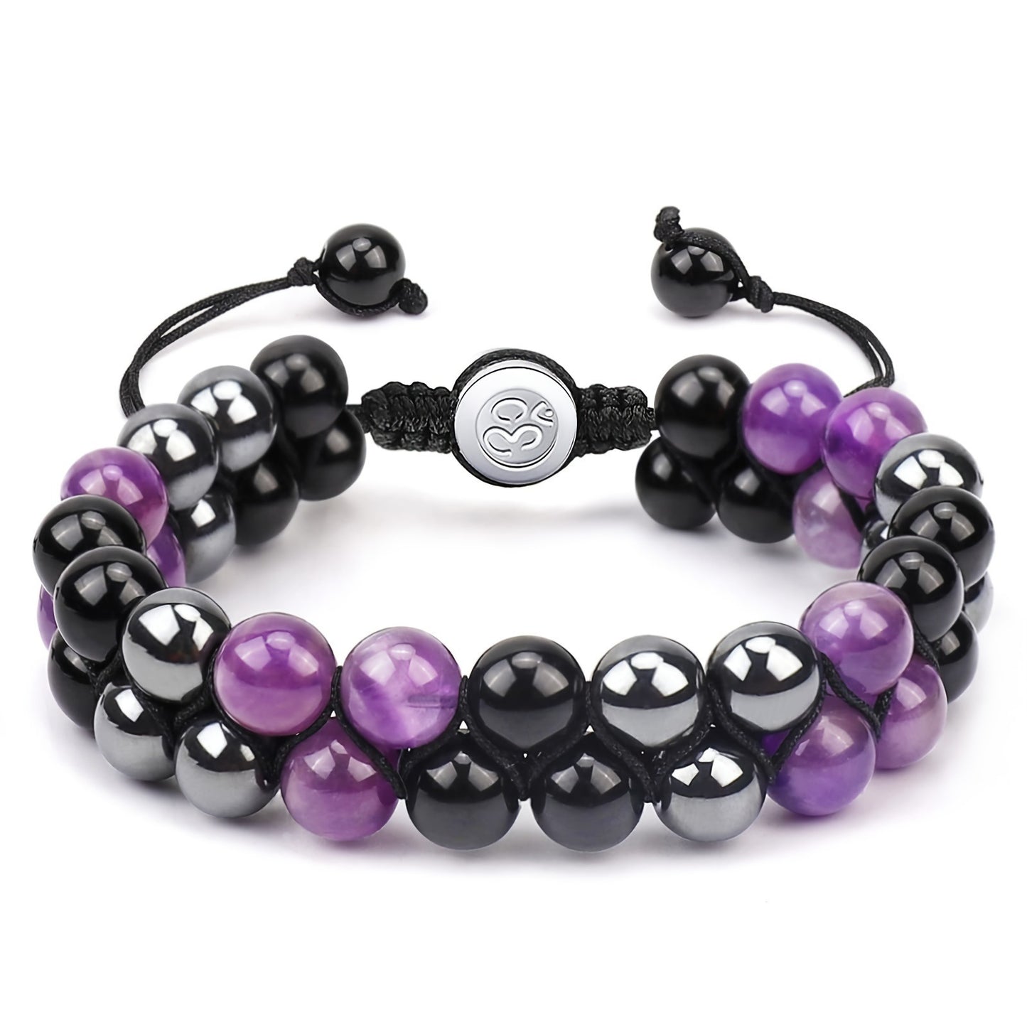 Unisex Animal Charm Alloy Bracelet with Natural Turquoise Agate and Crystal Stones