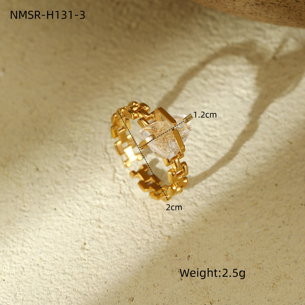Set di bracciale, collana e anello da donna in acciaio inossidabile a forma di cuore, stile vintage, con pietre naturali e zirconi placcati