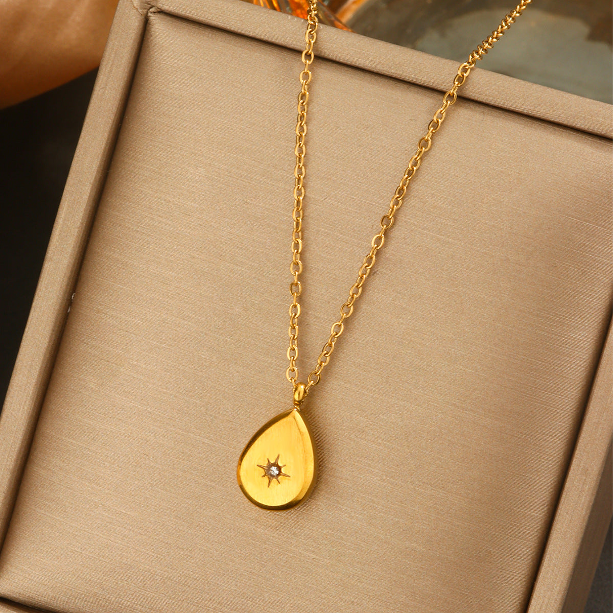 Elegant Titanium Steel Plated Multi-Layer Necklace with Heart Star Floral Geometric and Letter Pendants for Women