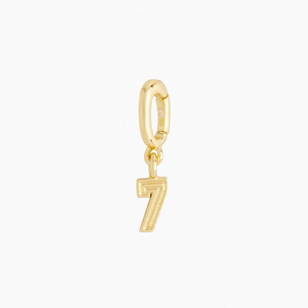 Minimalist Number Stainless Steel PVD Plated Pendant Charm Bar for Unisex