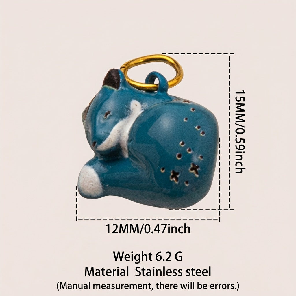 Charm a barra a stella in acciaio inossidabile placcato PVD oro 18 carati vintage