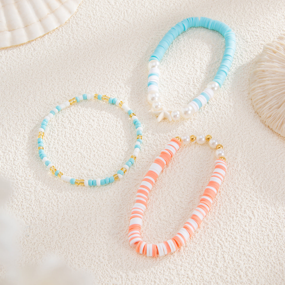 Bohemian Style Star-Shaped Beaded Bracelet for Women with Ocean-Inspired Design and Handmade Craftsmanship