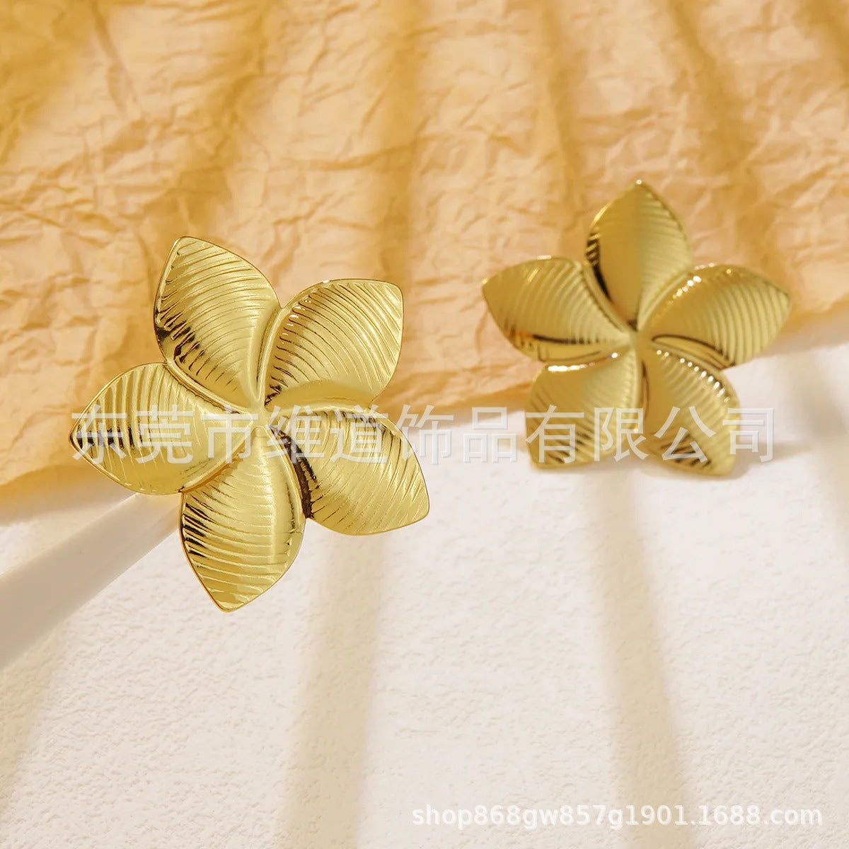 Sweet Floral Heart Teardrop Stainless Steel Earrings