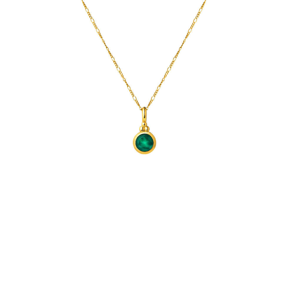 Vintage Geometric Cubic Zirconia Brass Pendant 18K Gold Plated Stainless Steel Charm Bar