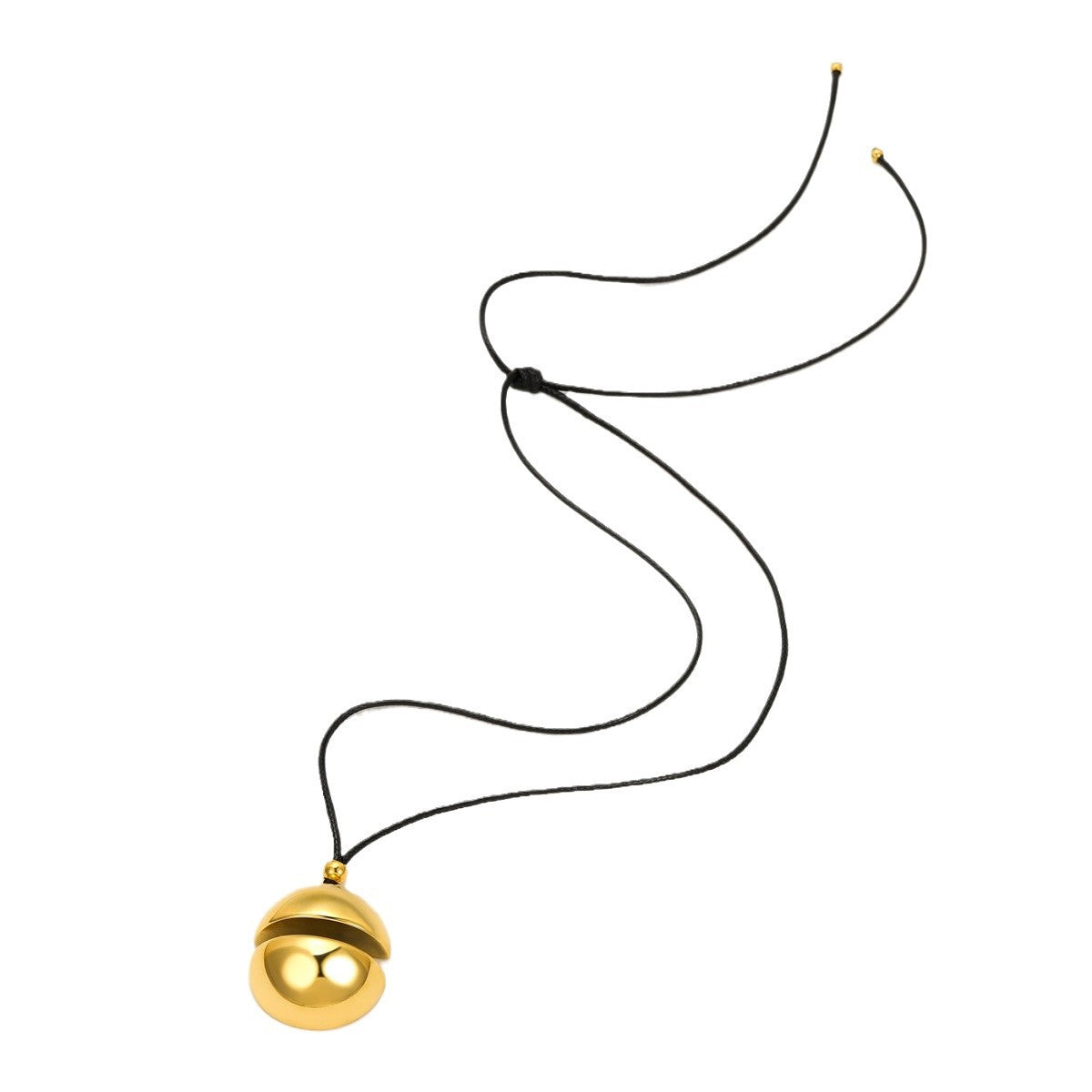 Collar de Acero Inoxidable con Colgante Redondo de Moda y Baño de Oro para Mujer