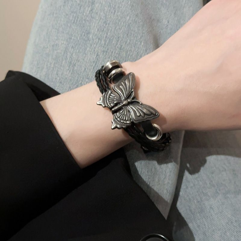Vintage Ethnic Geometric Round Alloy Beaded Bracelet for Women