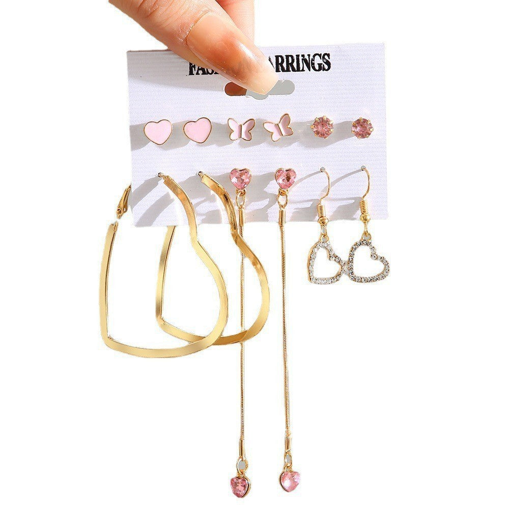 Fashion Geometric Round Gold Plated Zinc Alloy C-Shape Hoop Earrings with 925 Sterling Silver Posts